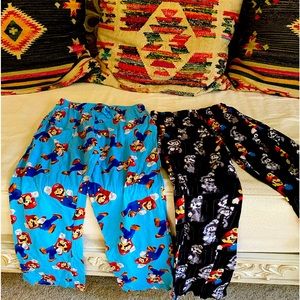 Super Mario pajama pants two pairs